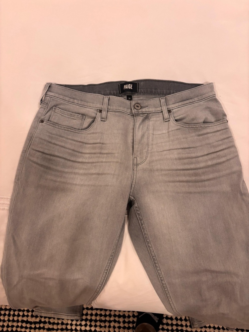 PAIGE Men's Gray Slim Jeans federer version